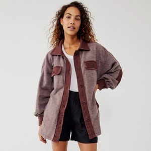 Free People NWT Date Night Ruby Shirt Jacket Shacket, M